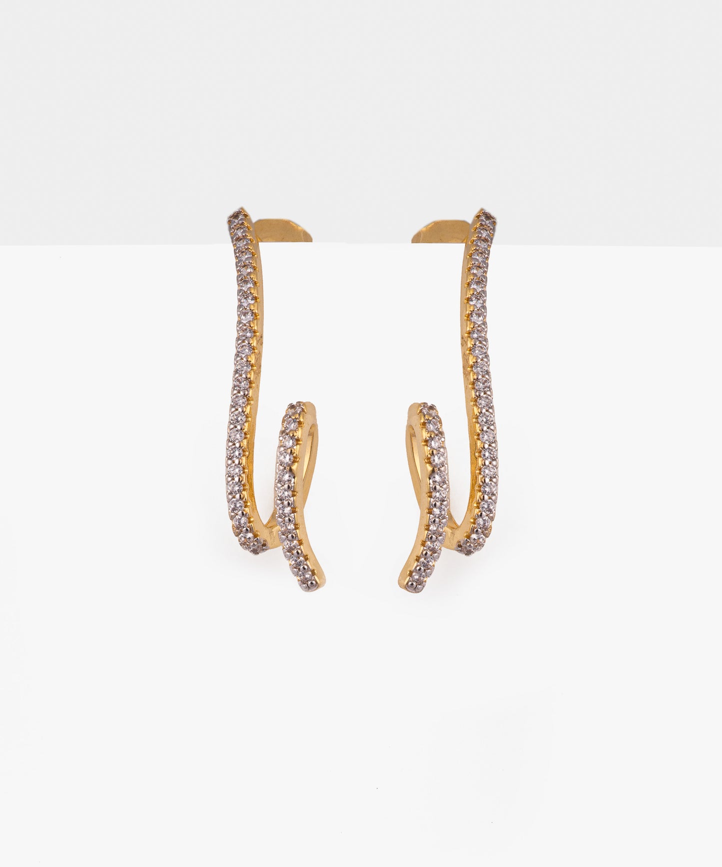 Aros GENEVIÈVE Baño de Oro 18k