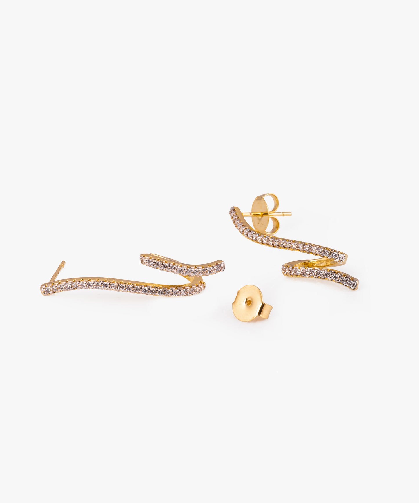 Aros GENEVIÈVE Baño de Oro 18k