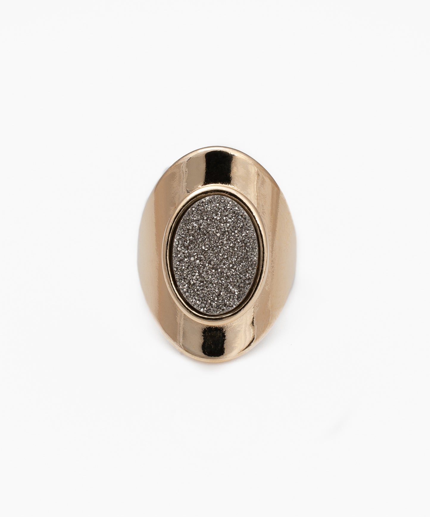 Anillo KATA Drusa Metalizada Titanio y Baño Oro 18k