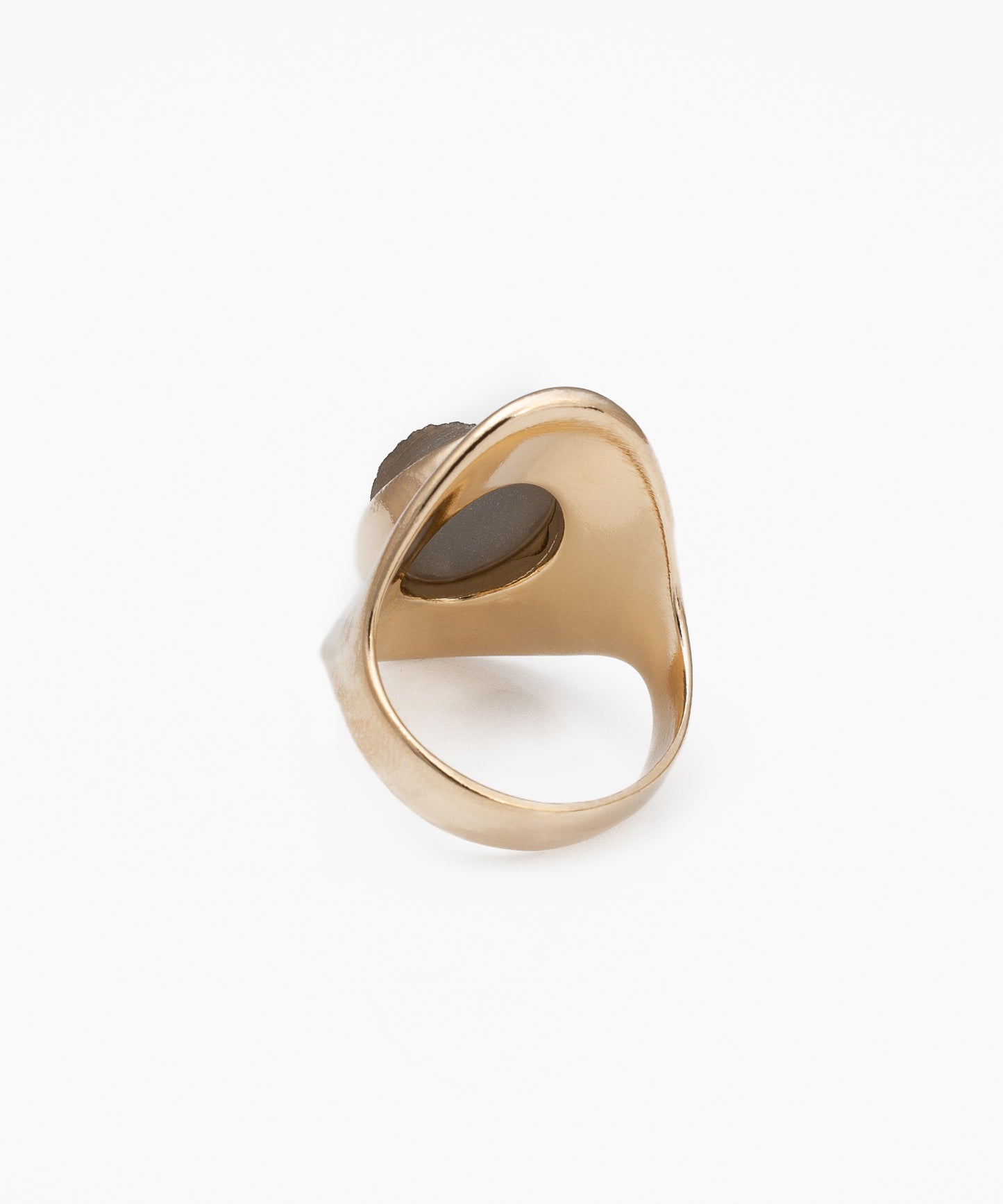 Anillo KATA Drusa Metalizada azul y Baño Oro 18k