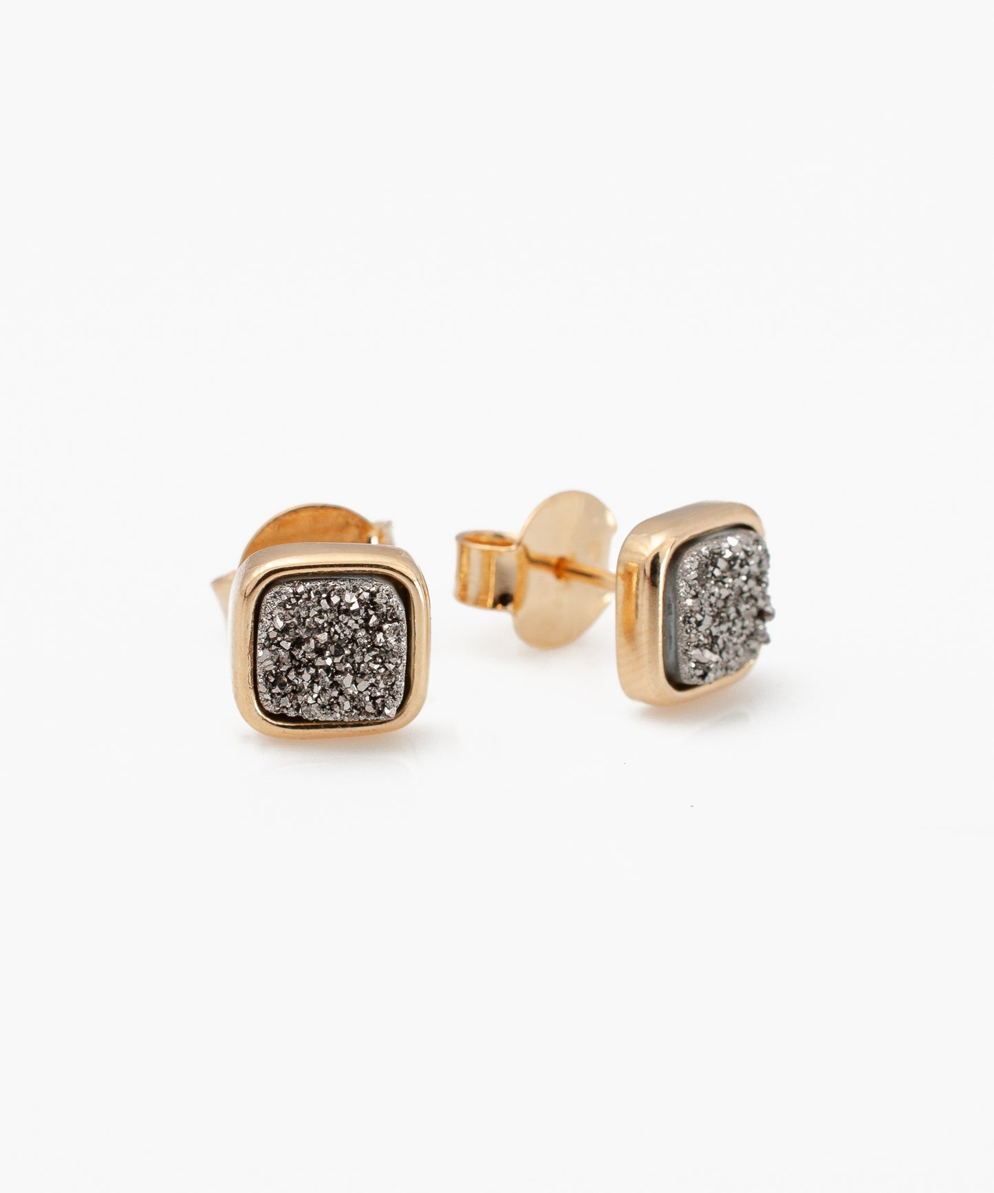 Aros VIDERE Drusa Metalizada Titanio y Baño Oro 18k