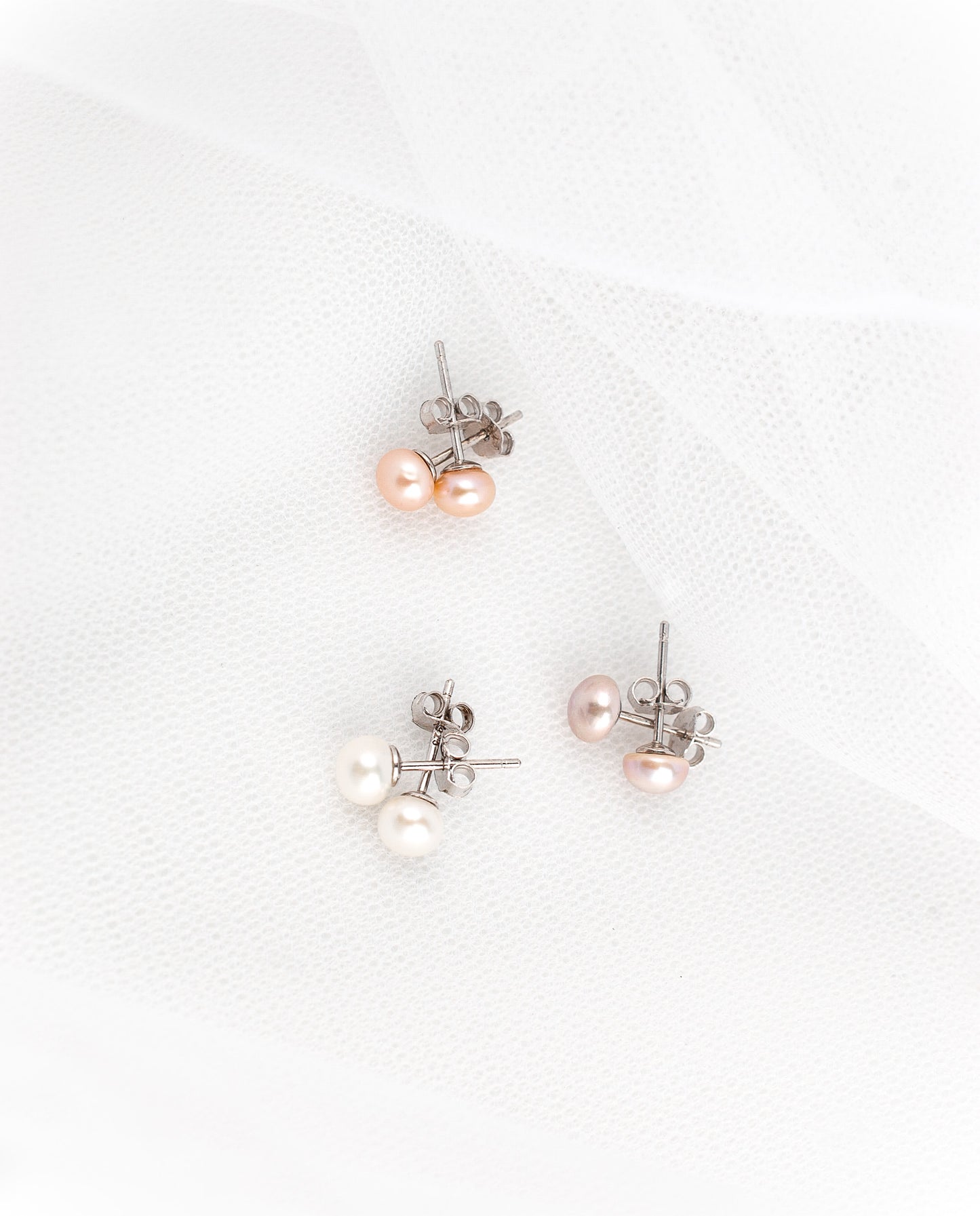 MINI Aros de Perla de Río Plata 925 5mm