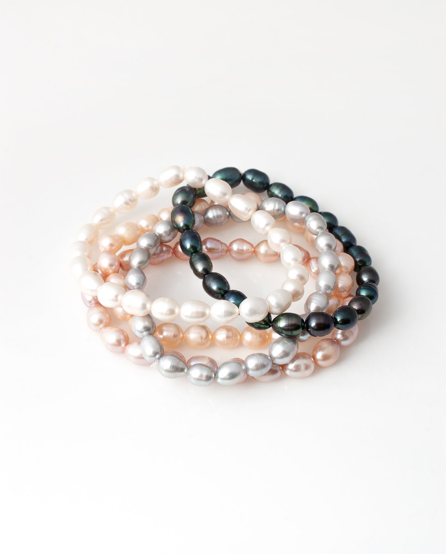 Set pulseras elasticadas 5 en 1 de Perlas de Río de 7mm