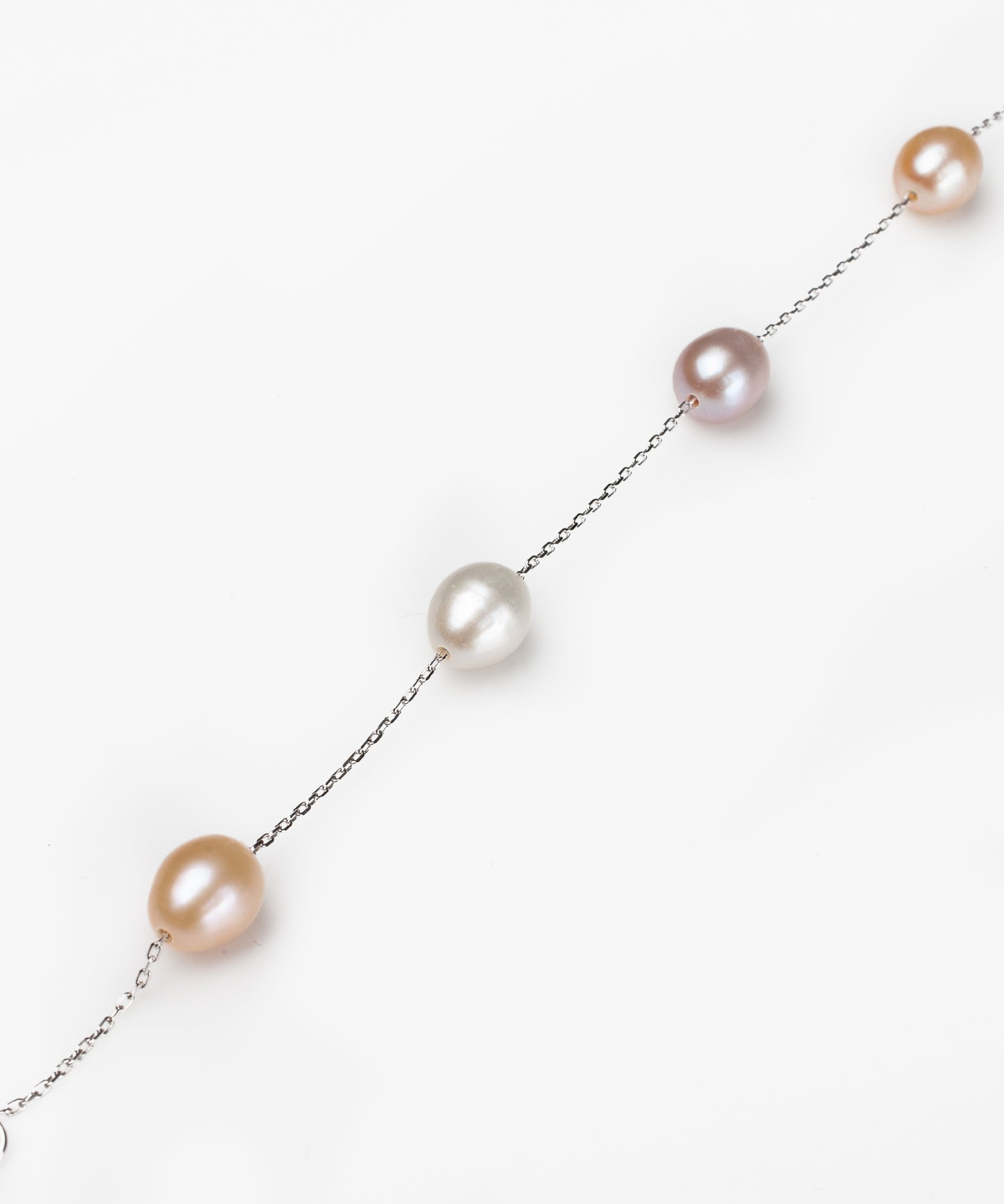 Pulsera NEREIDA de Plata 925 Rodinada con Perlas de Río