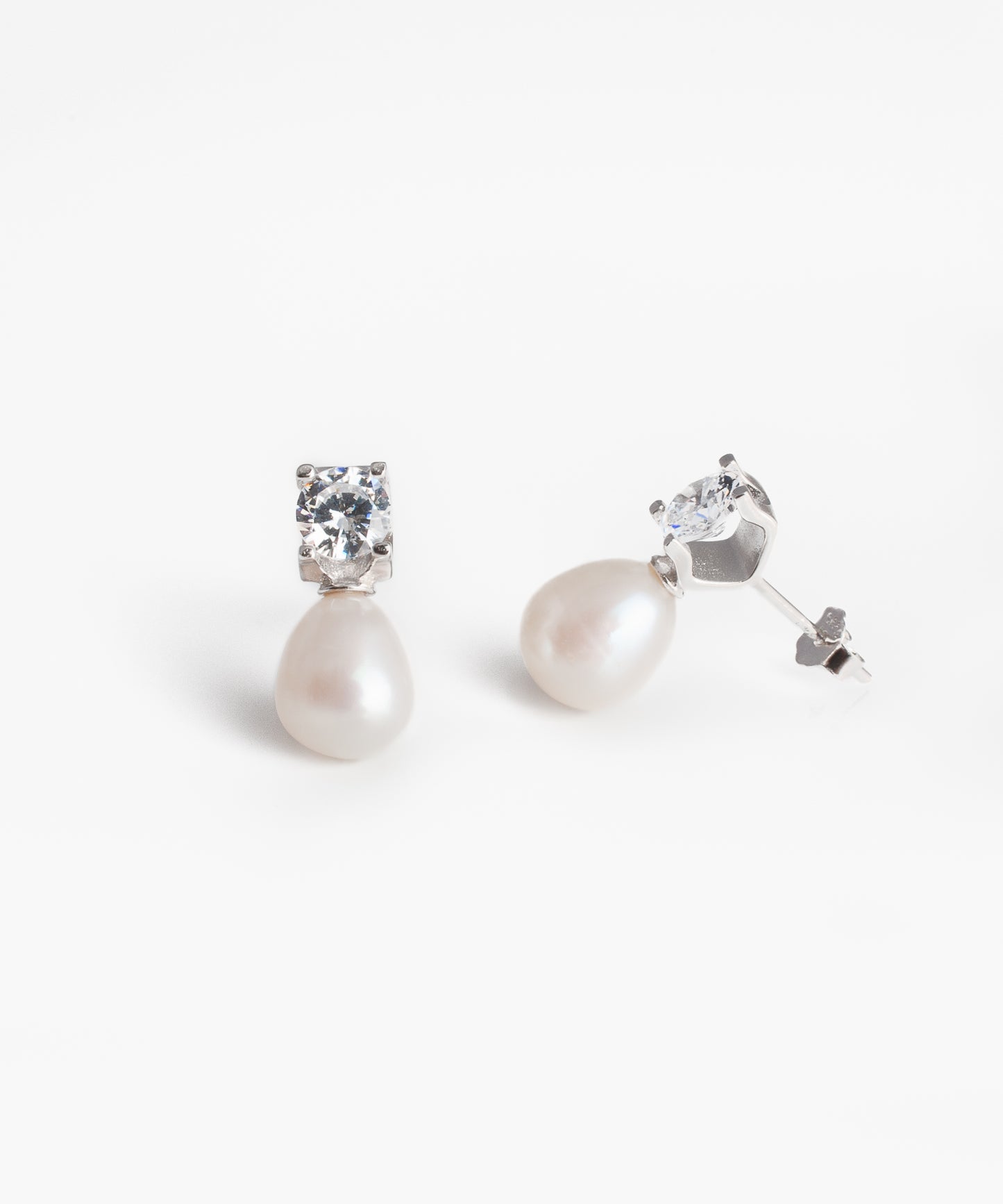 Aros CREÚSA de Plata 925 con Perlas de Río 8mm