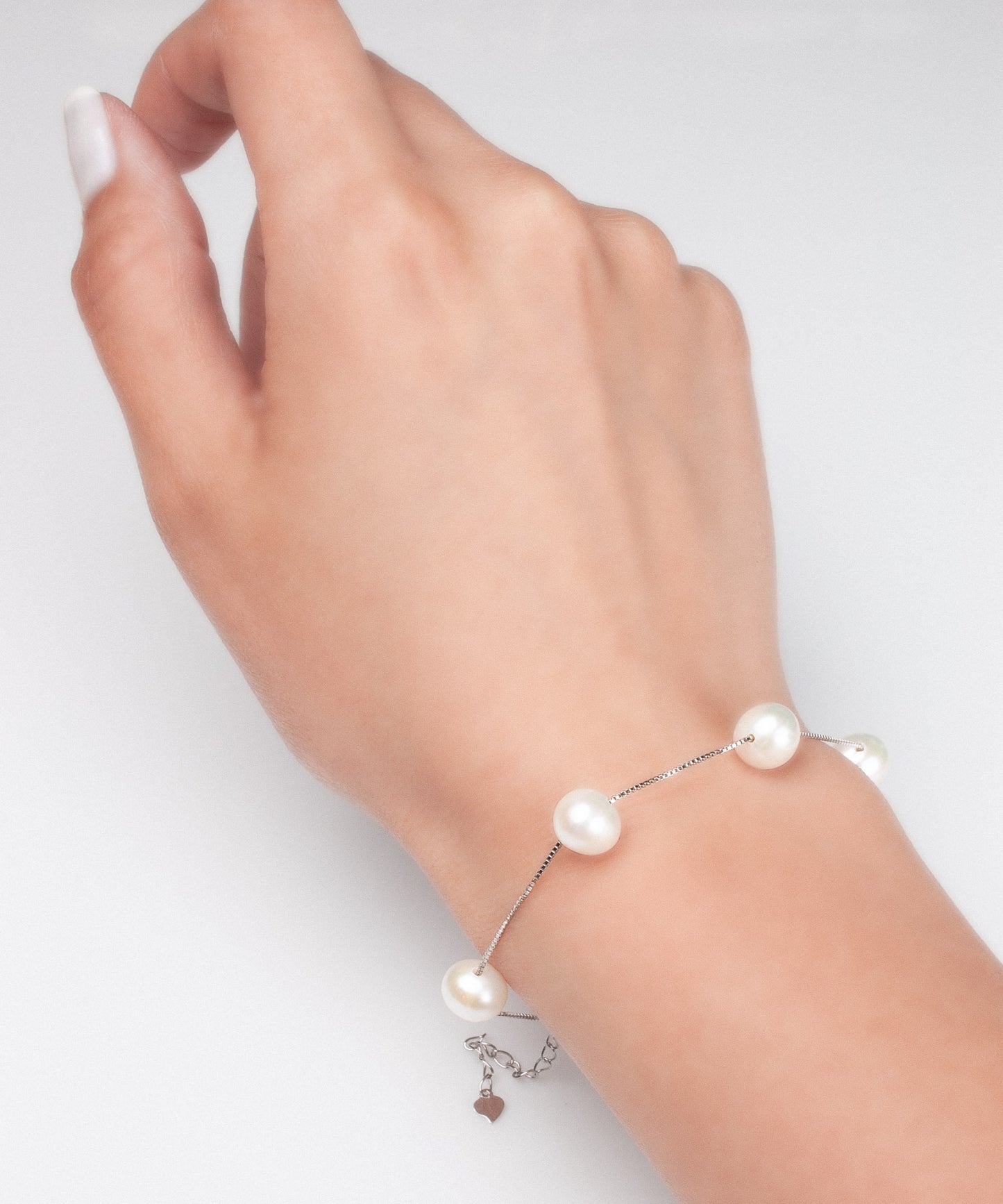 Pulsera NÁYADE de Plata 925 Rodinada con Perlas de Río