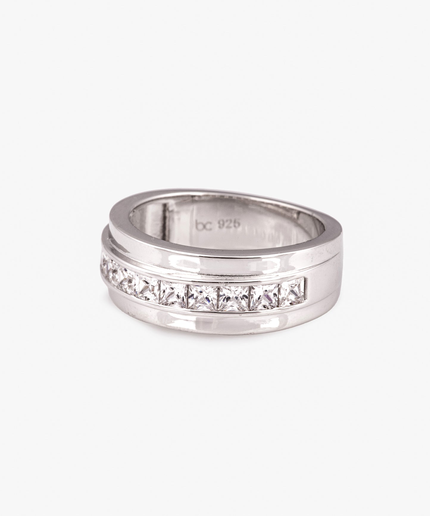 Anillo Plata Italiana 925 Rodinada elaborado con Cristal Swarovski