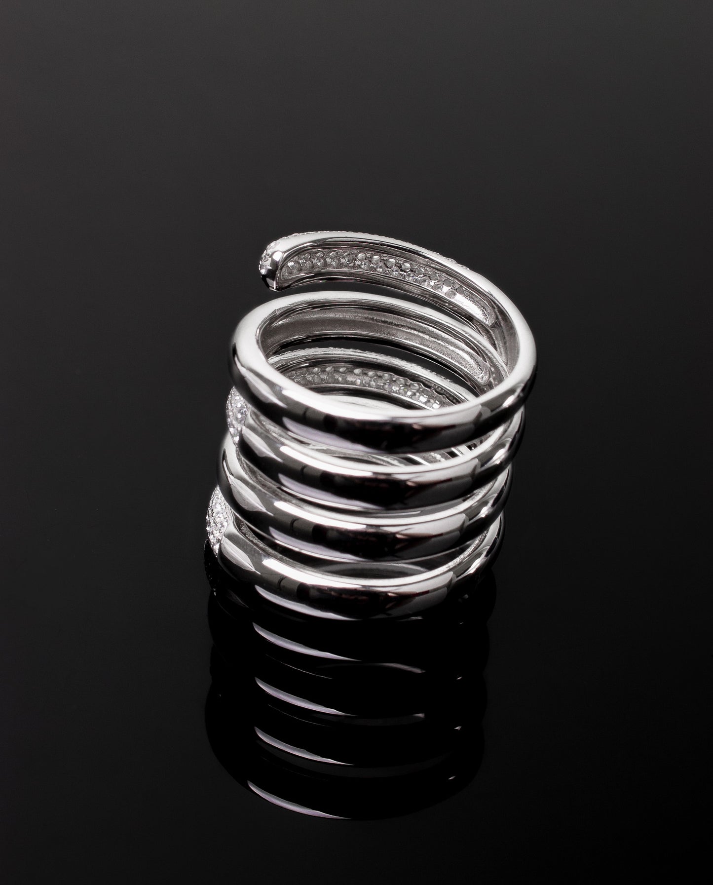Anillo Serpiente Plata 925 elaborado con Cristal Swarovski