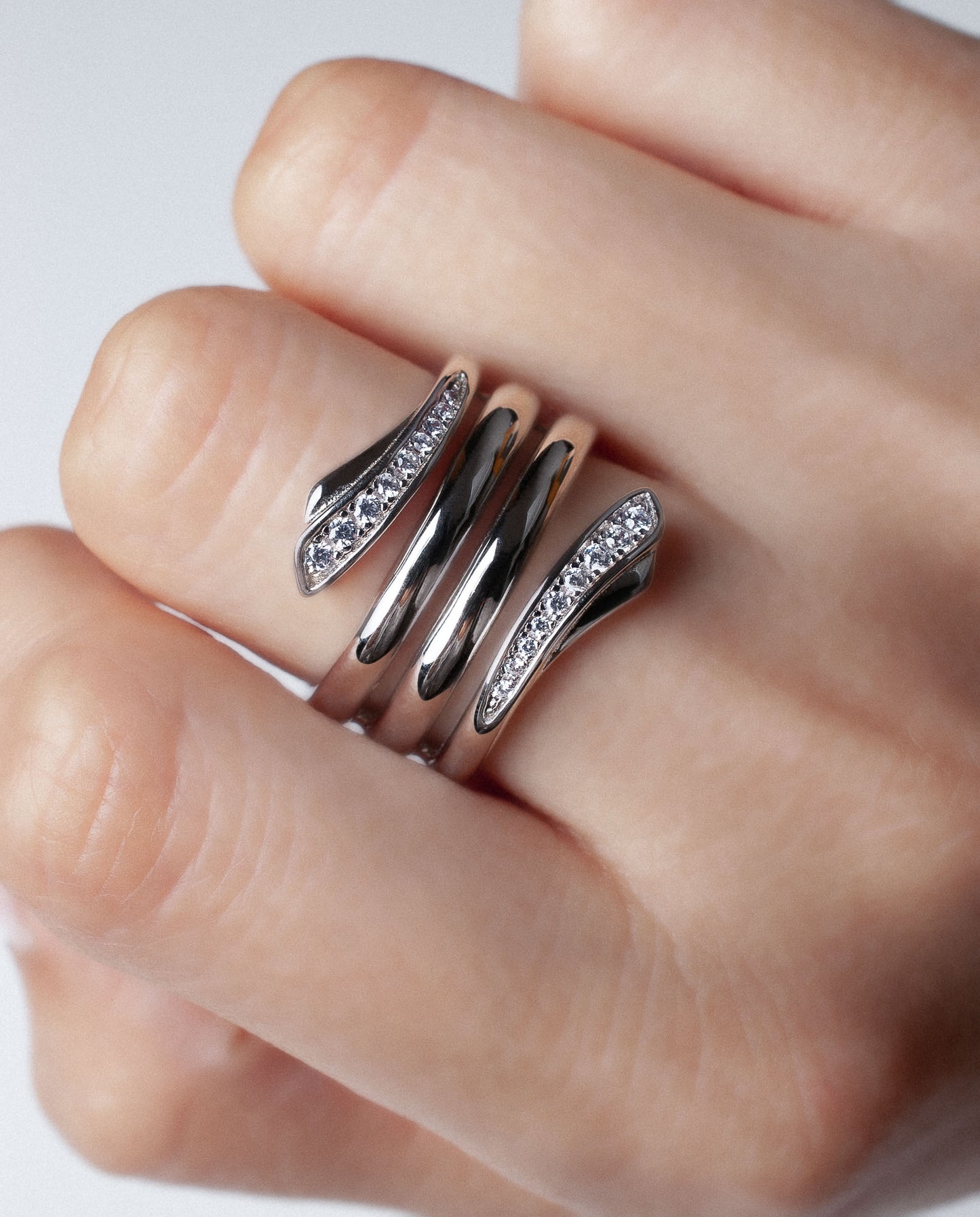 Anillo TOURNÉE Plata Italiana 925 Rodinada