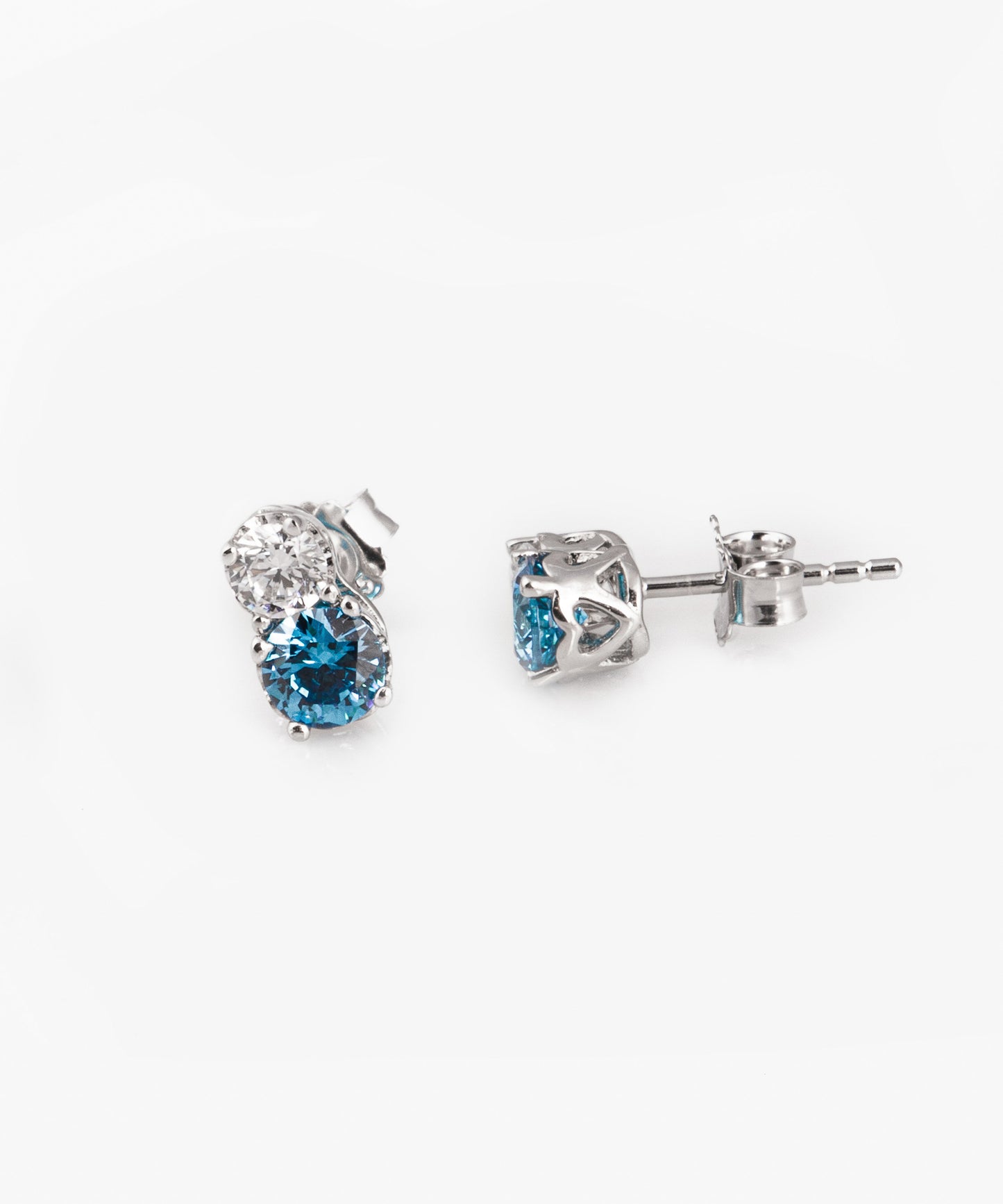 Aros HÉLÈNE Plata Italiana 925 Rodinada (azul)