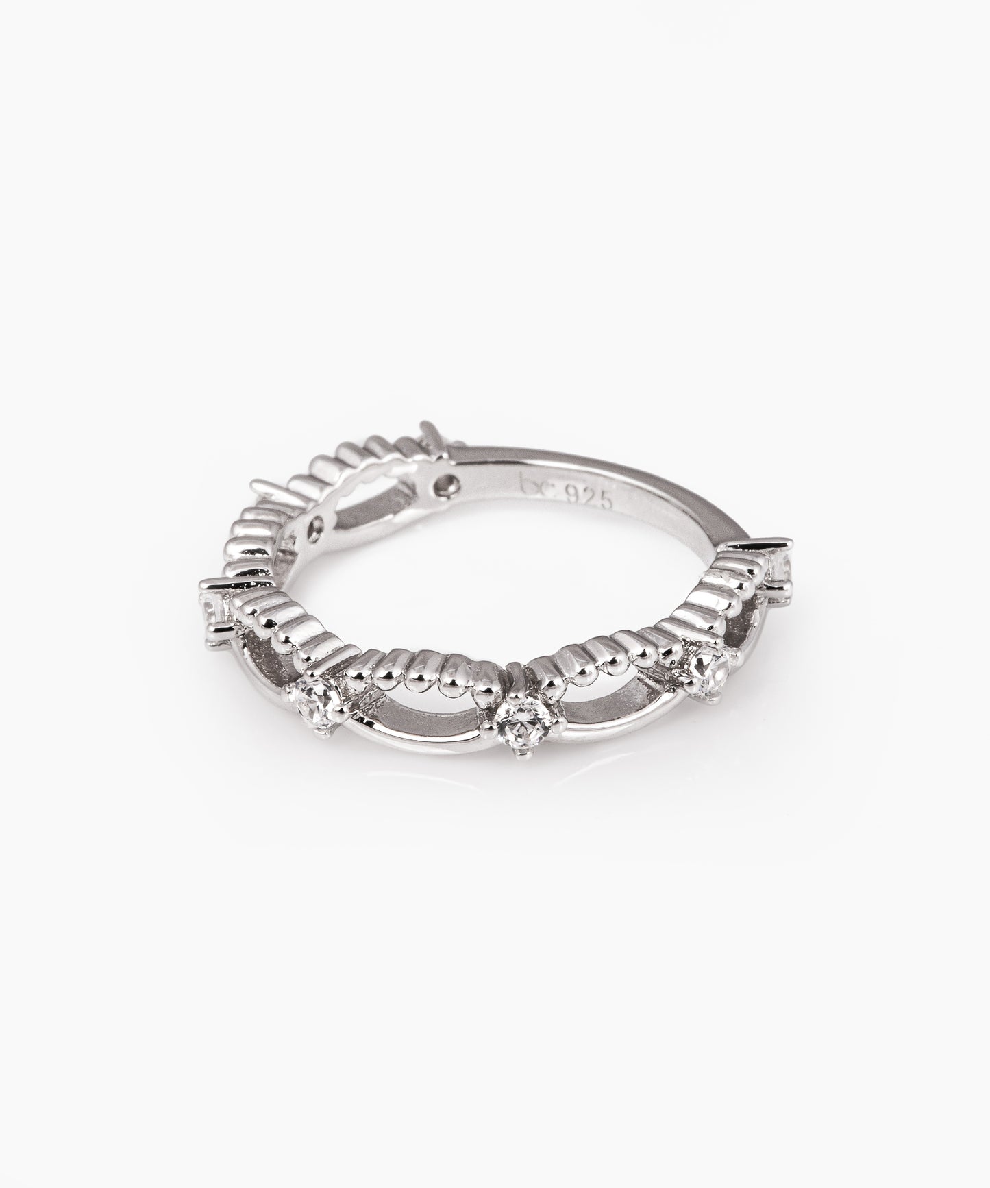 Anillo BONHEUR Plata Italiana 925 Rodinada