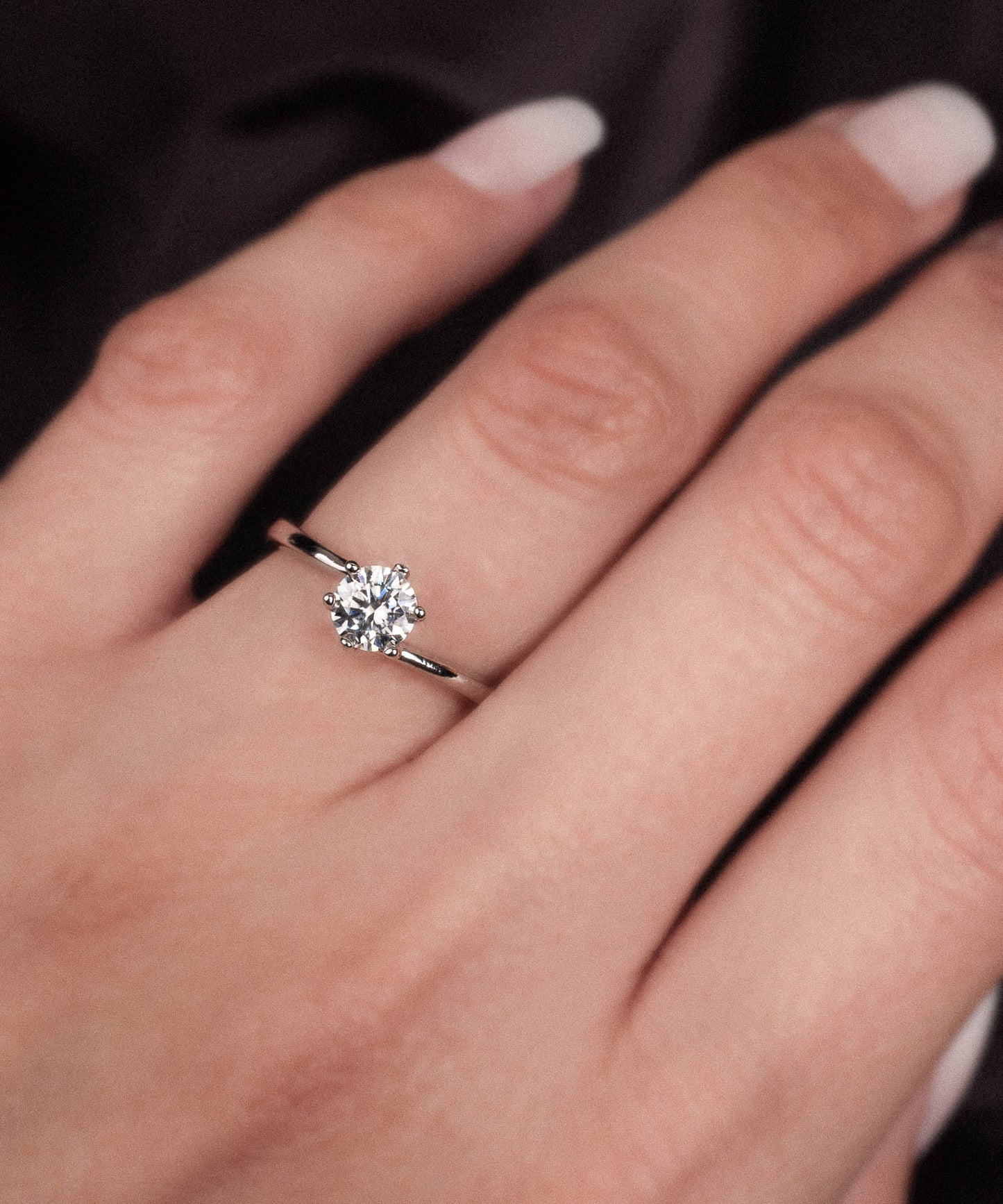Anillo solitario BÉTELGEUSE Plata 925 con Moissanita de 0.5 Quilates