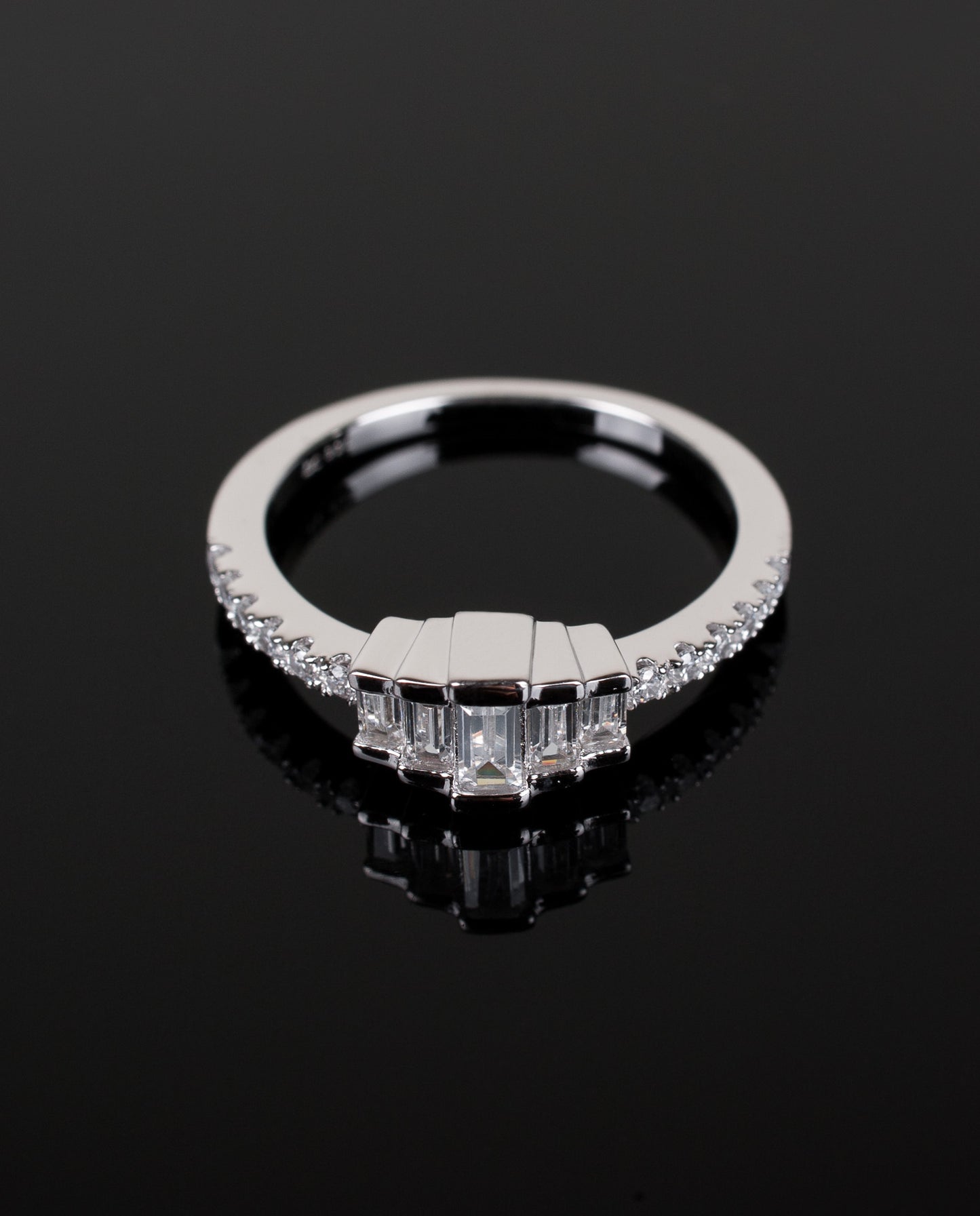 Anillo ELODIE Plata Italiana 925 Rodinada