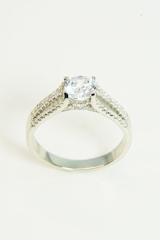 Anillo THÉRÈSE Plata Italiana 925 Rodinada 6mm
