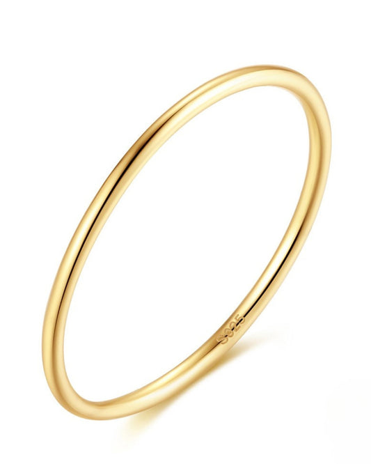 Anillo Plata Italiana 925 bañado en Oro de 14K