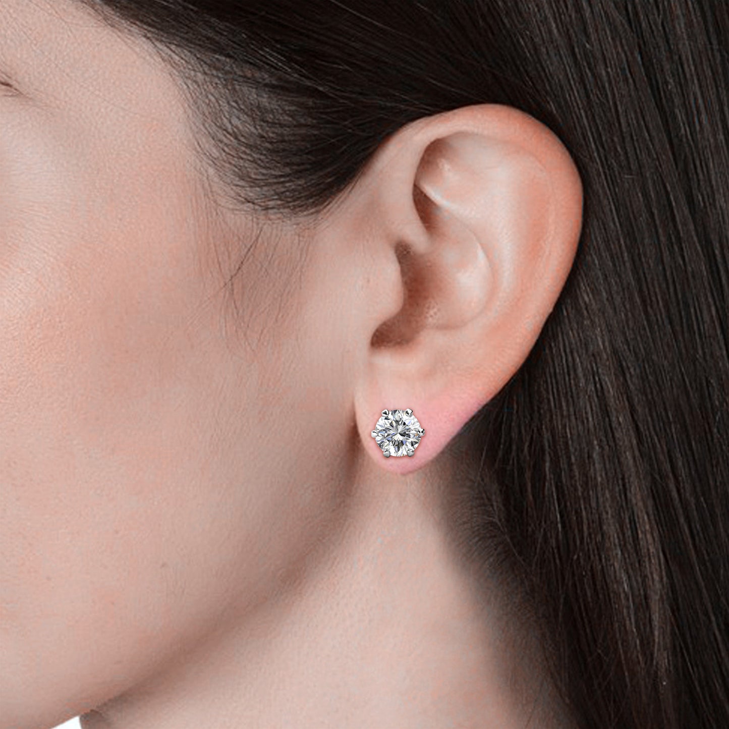 Aros Taygeta Plata 925 con Moissanita de 0.01 Quilates