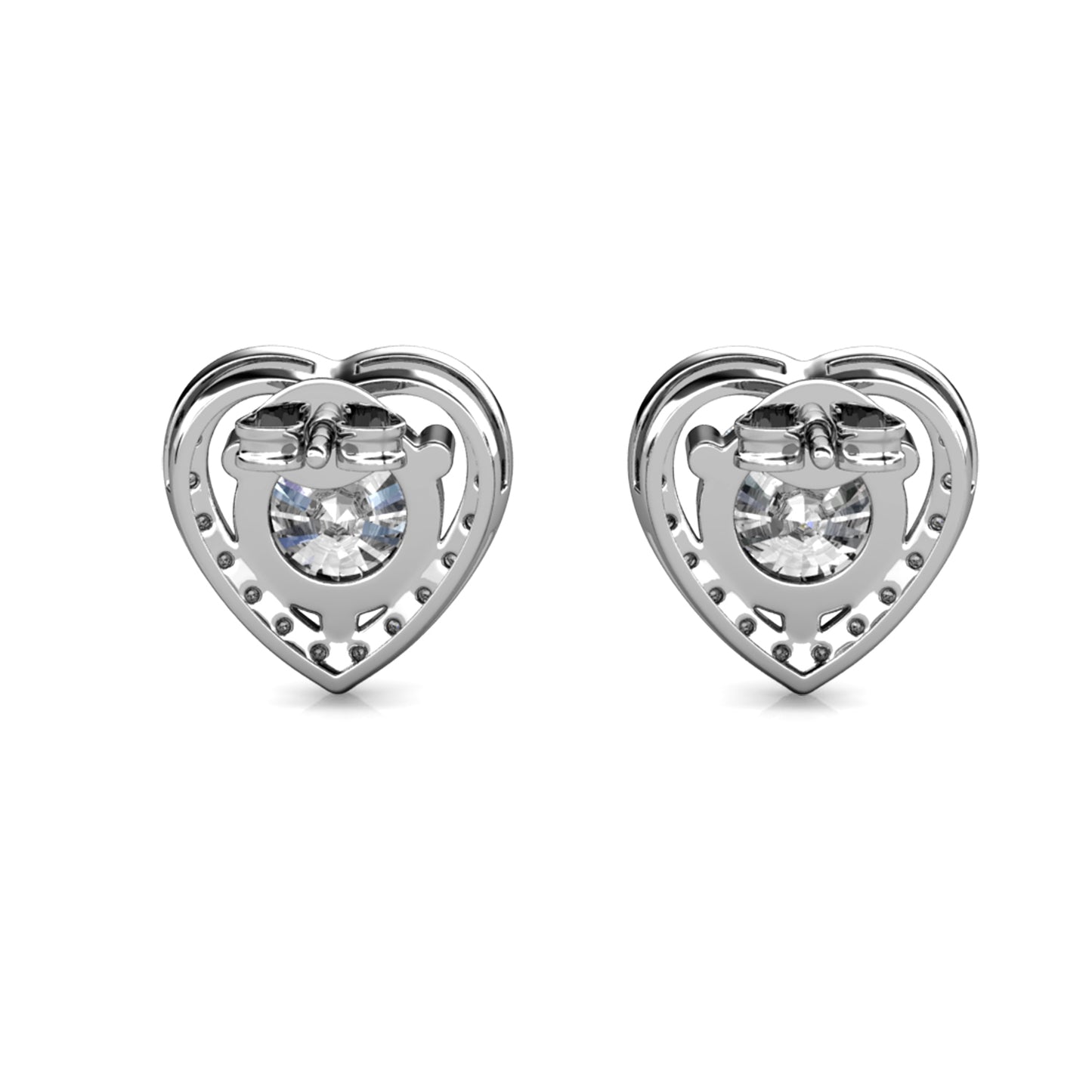 Aros Beu Coeur B Plata 925 con Moissanita de 0.5 Quilates