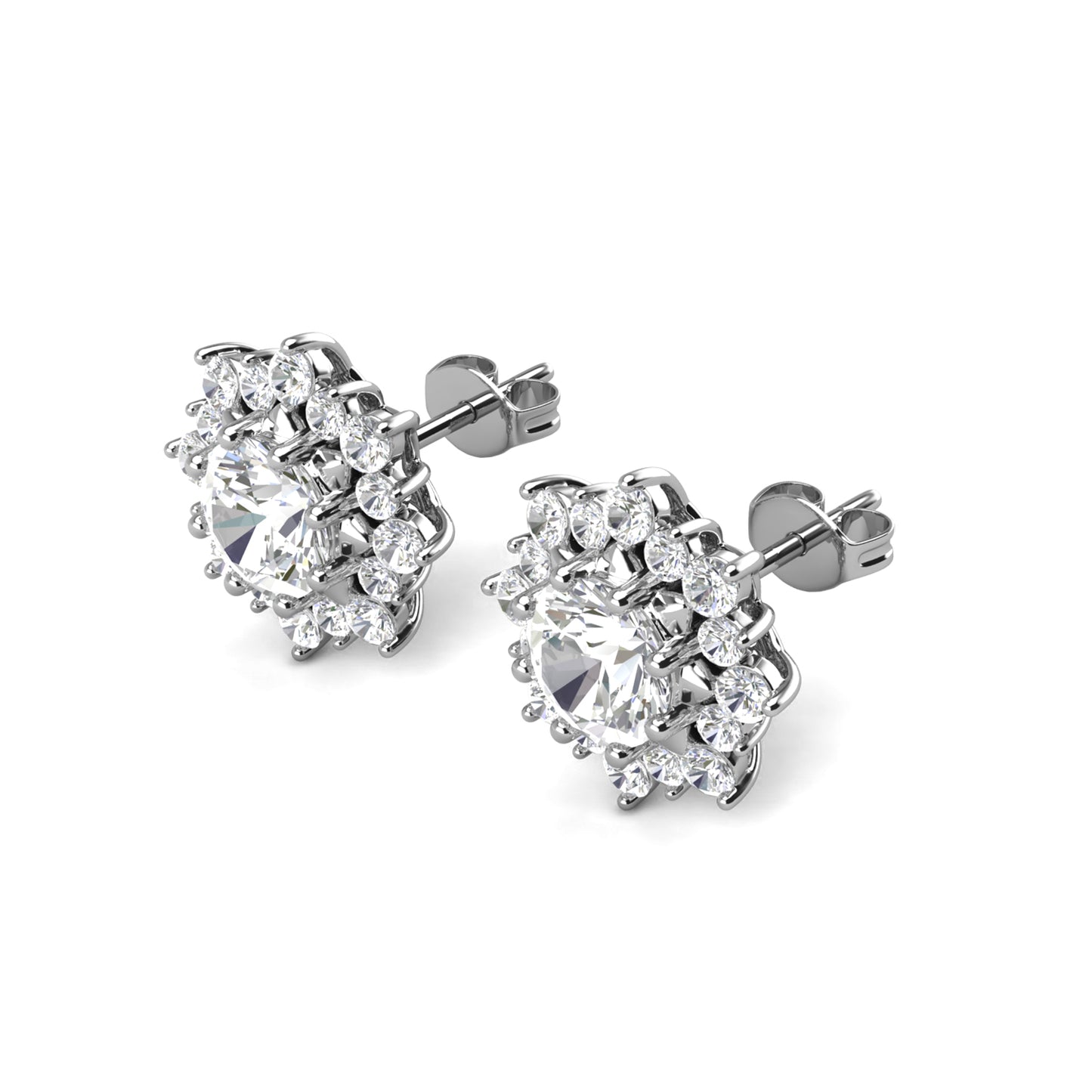 Aros Aldhafera Plata 925 con Moissanita de 0.25 Quilates