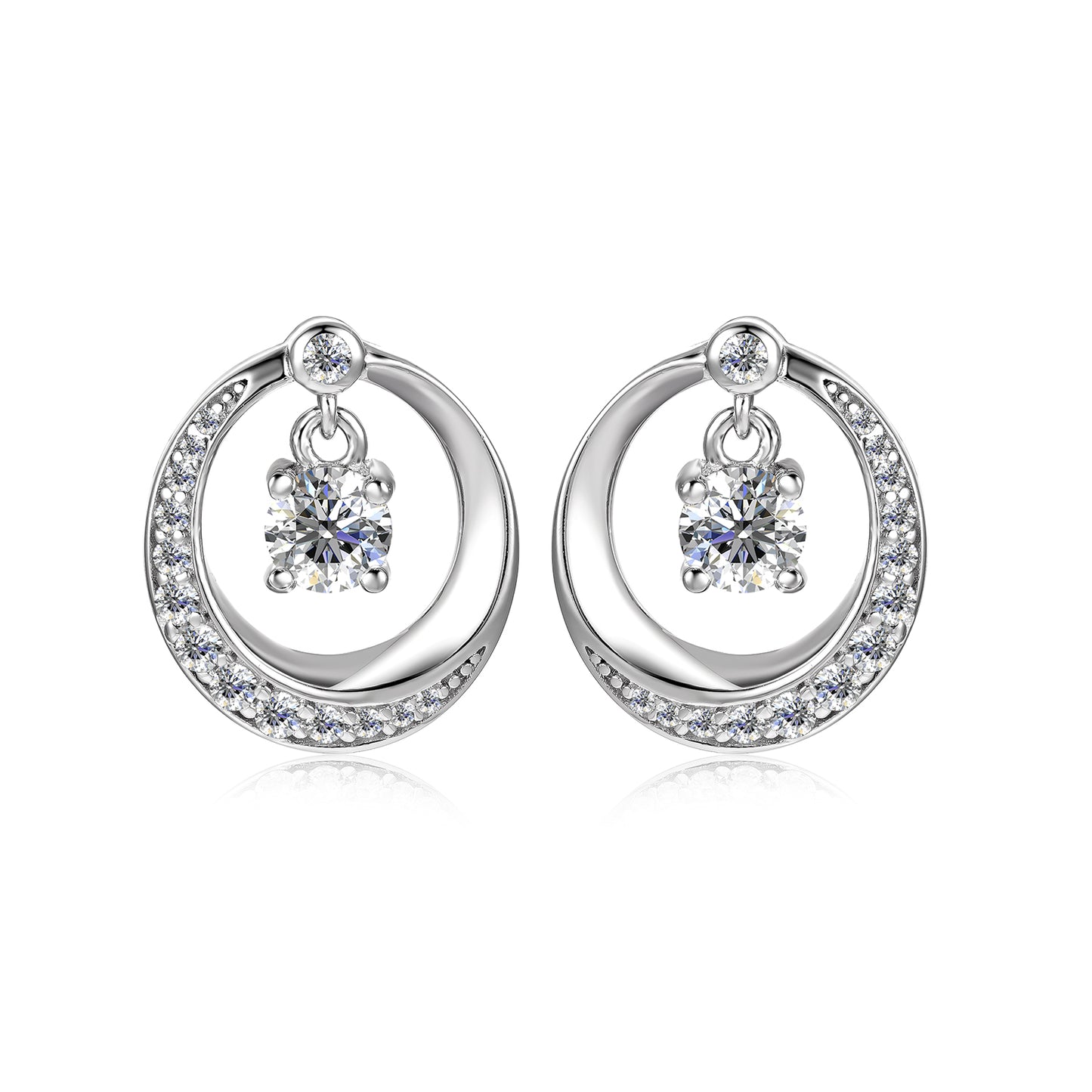 Aros Atamante PM Plata 925 con Moissanita de 0.25 Quilates