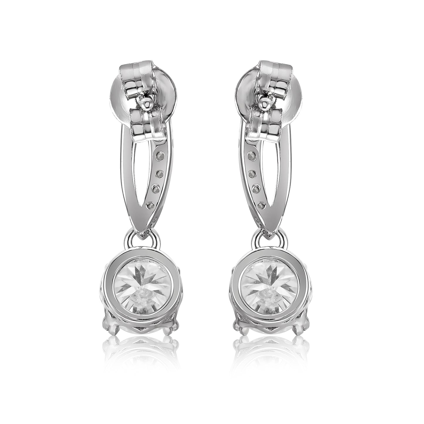 Aros Denébola Plata 925 con Moissanita de 0.5 Quilates