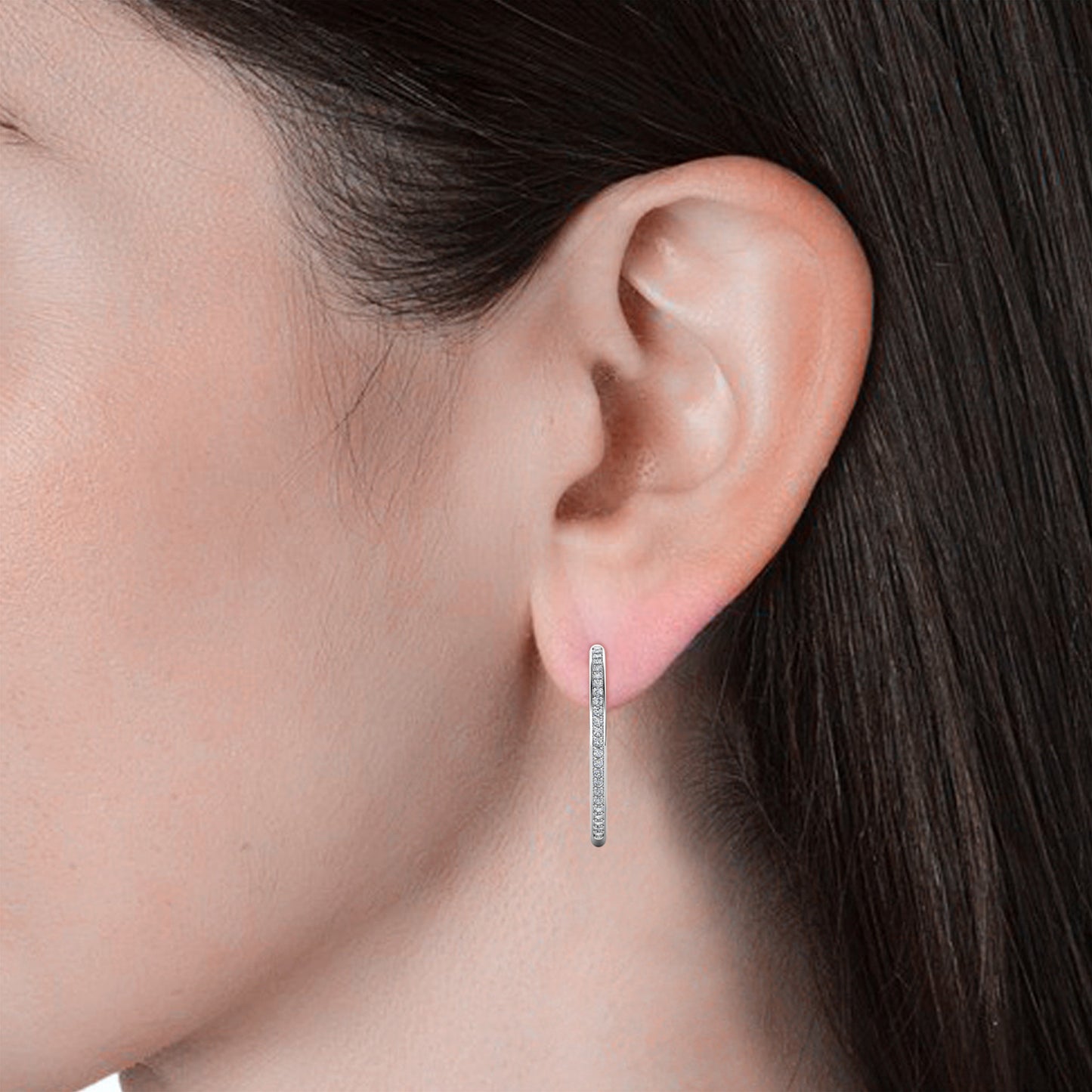 Aros Algieba Plata 925 con Moissanita de 0.01 Quilates