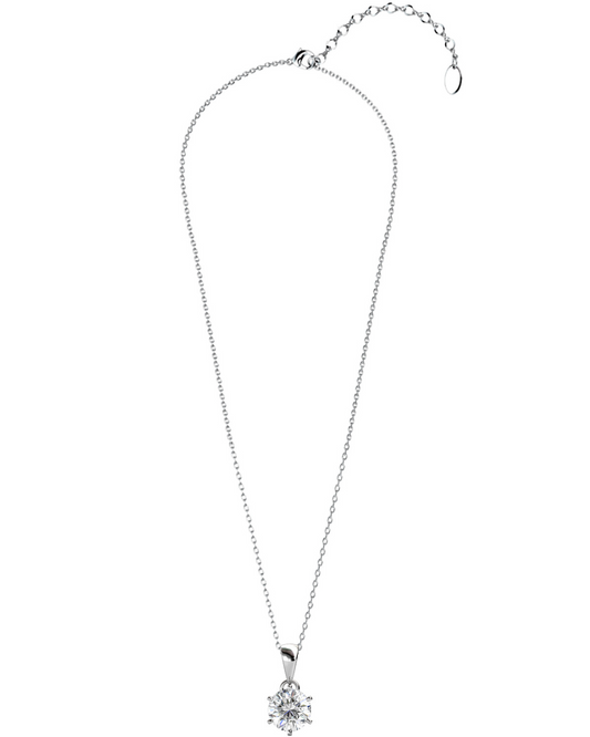 Collar WOLF-RAYET Plata 925 con Moissanita de 1 Quilate