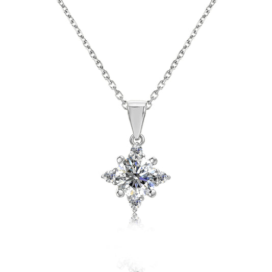 Collar ALGIEBA Plata 925 con Moissanita de 1.3 Quilates