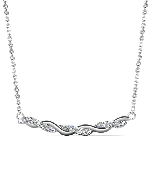 Collar SHERATAN Plata 925 con Moissanitas de 1 y 0.17 Quilate