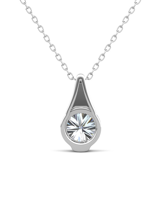 Collar DENÉBOLA Plata 925 con Moissanitade 1 Quilate