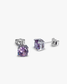 Aros Lumineux Violet 6 Plata 925 Rodinada de 6mm. Cristal Swarovski