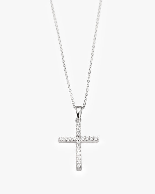 Colgante Croix Passionnelle Plata 925 Cristales Swarovski