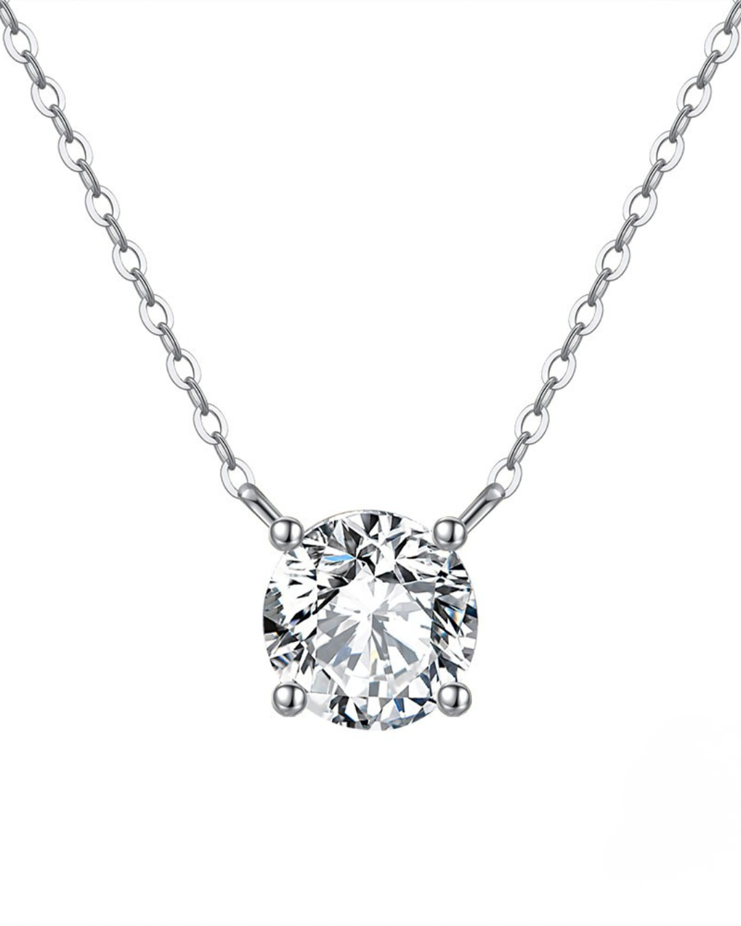 Colgante de Plata 925 de 1.35gr Rodinado. Cadena de 40cm mas alargue de 5cm. Cristal Swarovski.