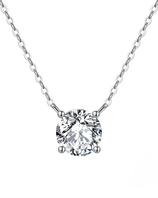 Colgante de Plata 925 de 1.35gr Rodinado. Cadena de 40cm mas alargue de 5cm. Cristal Swarovski.