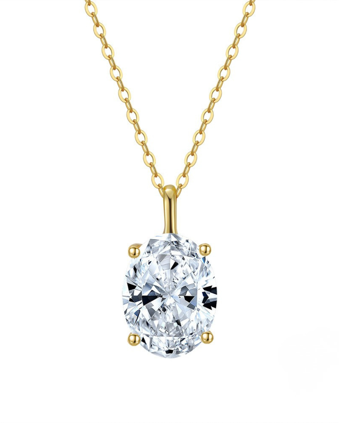 Colgante de Plata 925 de 1.51gr bañado en Oro de 14K. Cadena de 40cm mas alargue de 5cm. Cristal Swarovski.