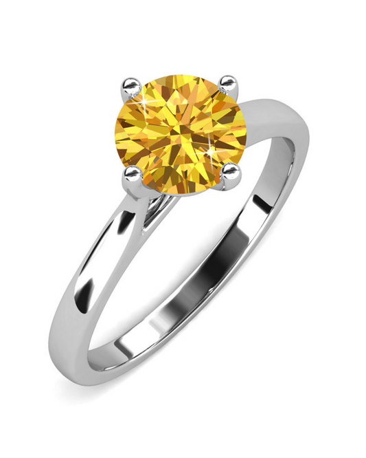 Anillo Plata 925 Wolf-Rayet de 2.43 gr y Moissanita de 1ct. 6.5mm