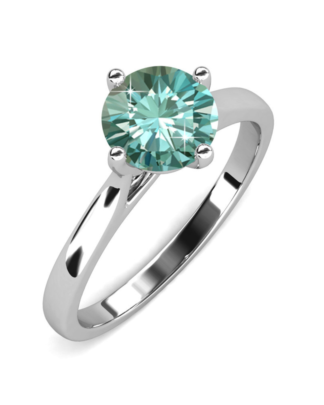 Anillo Plata 925 Wolf-Rayet de 2.43 gr y Moissanita de 1ct. 6.5mm
