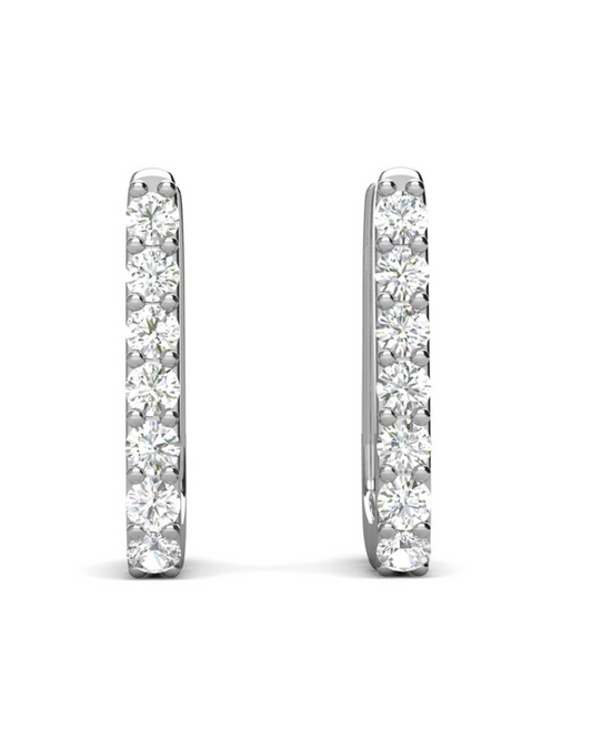 Aros Duhr Plata 925 con Moissanita de 0.02 Quilates