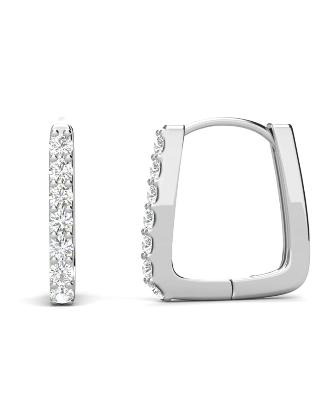 Aros Duhr Plata 925 con Moissanita de 0.02 Quilates
