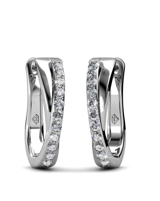 Aros Merope Plata 925 con Moissanita de 0.01 Quilates