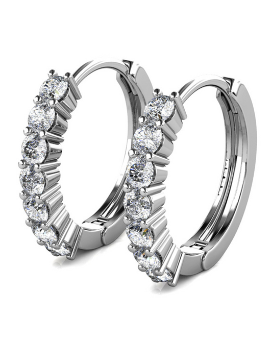 Aros Alcyone Plata 925 con Moissanita de 0.04 Quilates