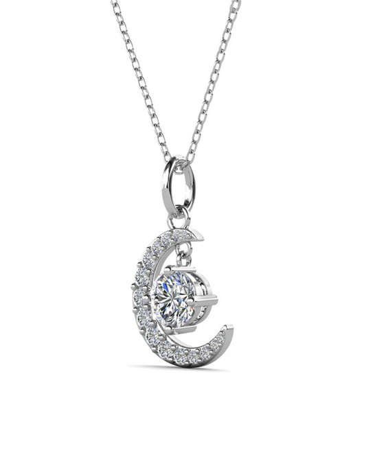 Collar CALCIOPE PM-B Plata 925 con Moissanita de 0.84 Quilate