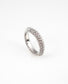 Anillo texturado con Baño de Rodio