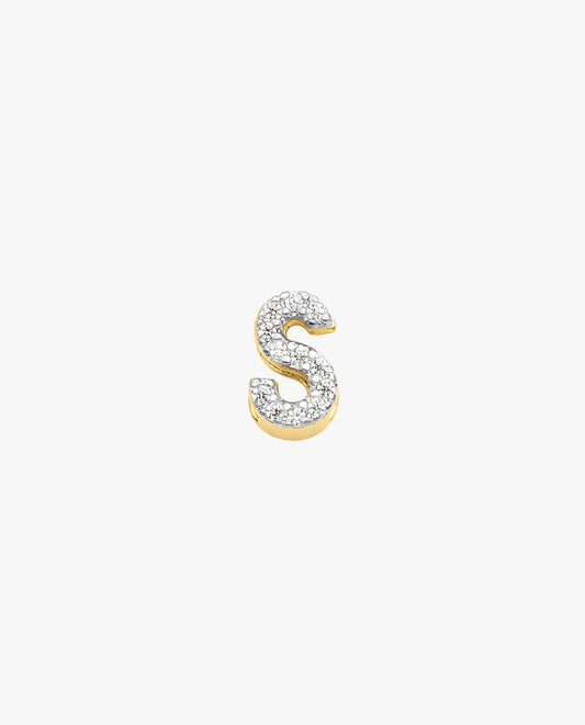 Colgante letra S Baño de Oro 18k (con cadena)