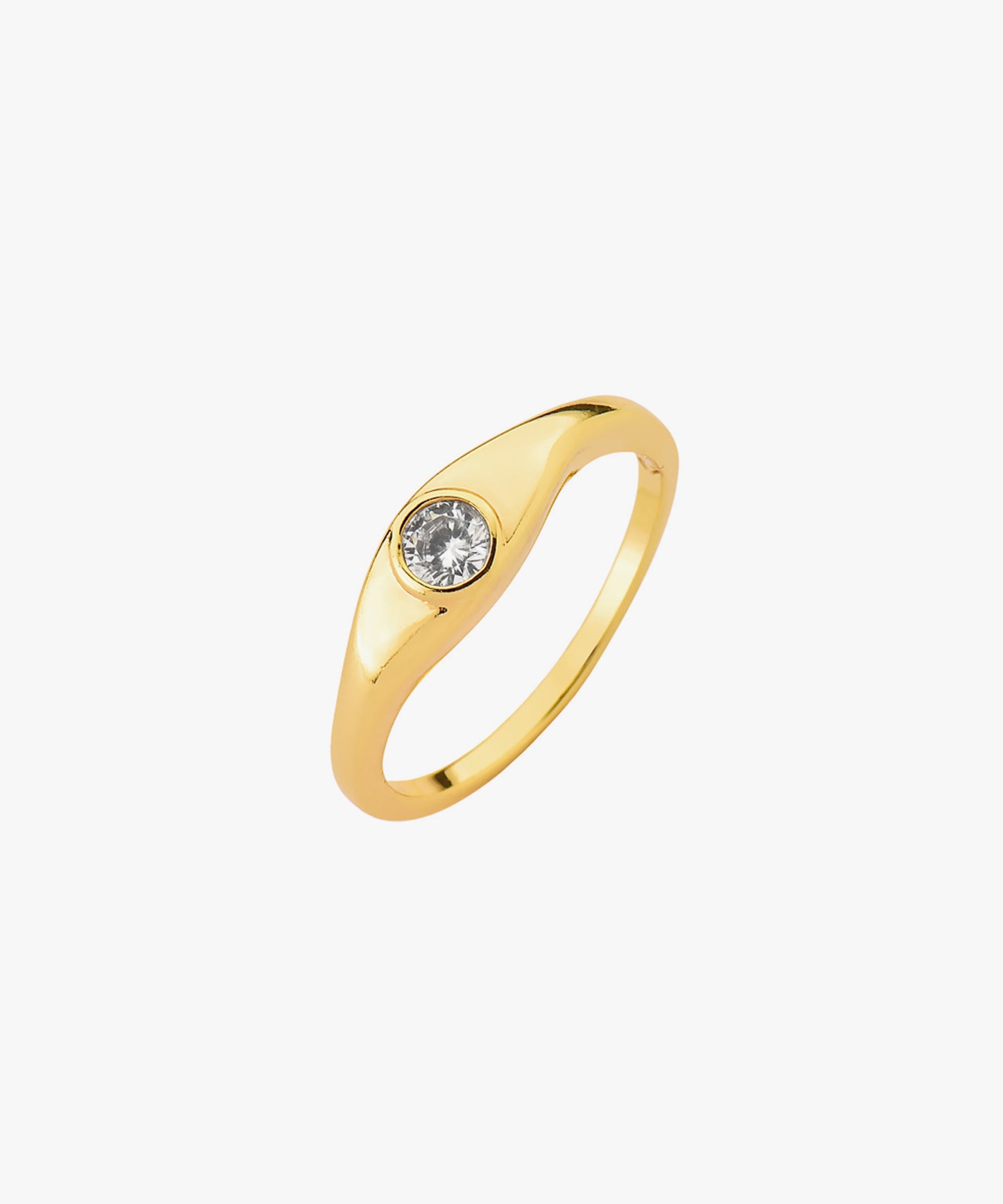 Anillo LOLA solitario Baño de Oro 18k