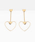 Aros Corazón Baño de Oro 18k