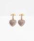 Aros Corazón Baño de Oro 18k