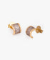 Aros media argolla clásica Baño de Oro 18k 8mm