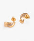Aros media argolla Baño de Oro 18k