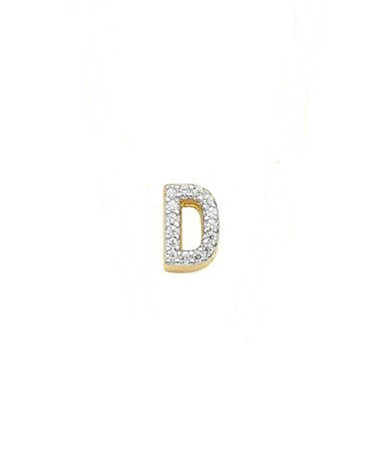 Colgante letra D Baño de Oro 18k (con cadena)