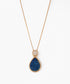 Collar KÝKLOS Drusa Metalizada azul y Baño Oro 18k